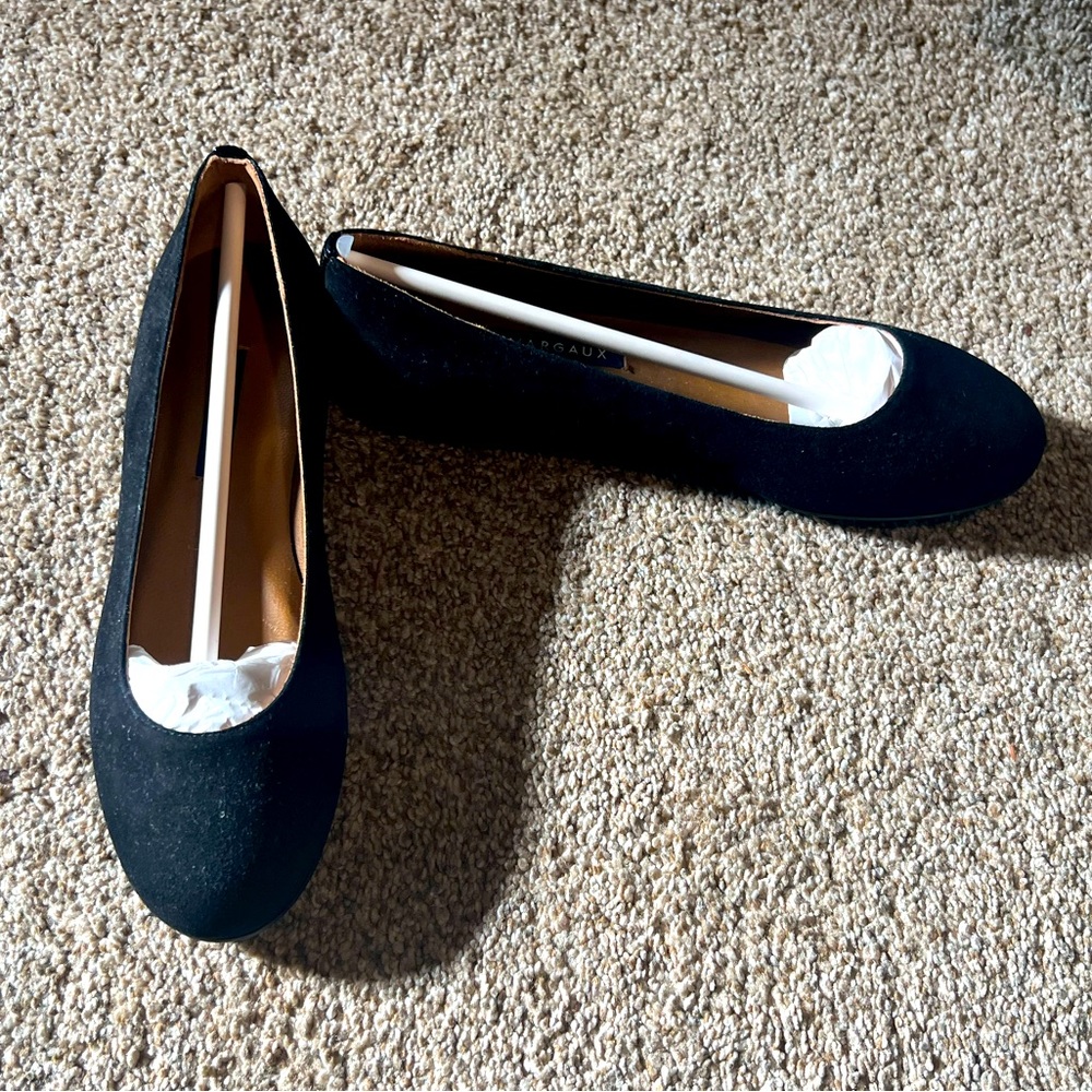 Margaux Classic Black Suede Flats 36.5W